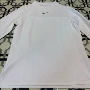 Nike Women’s Classic White Long Sleeve Pull Over with “Go Blue” Logo